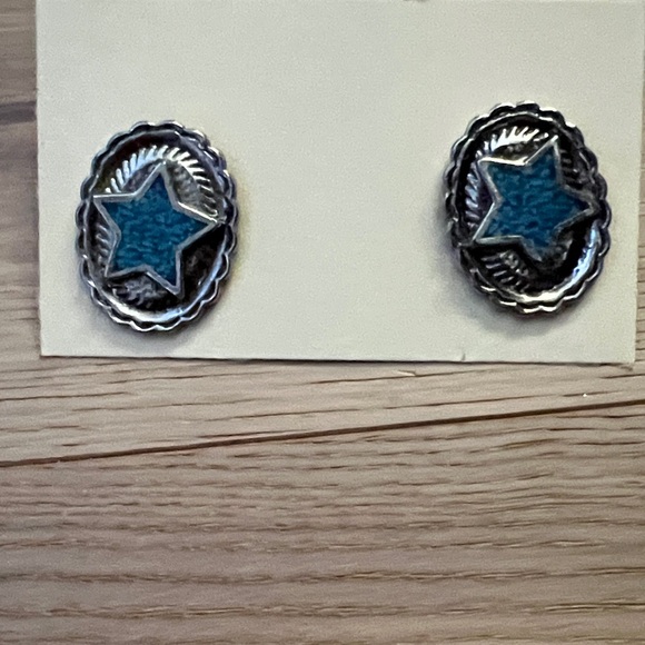 Jewelry - Silver and Turquoise Star Pins
